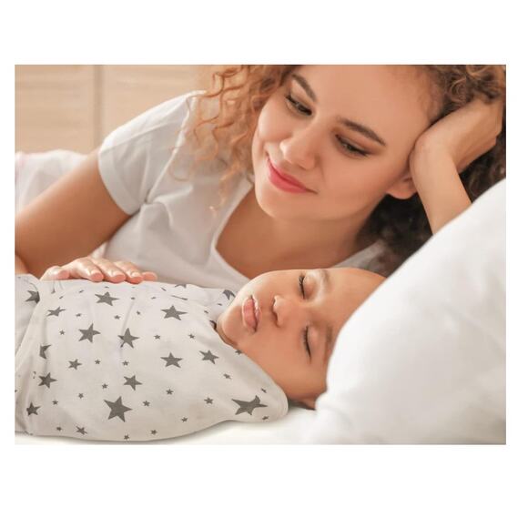 Swaddle Blankets 3 Pack 0-3 Months, Elephant, Stars & Stripes designs, Newborn - Picture 3 of 9